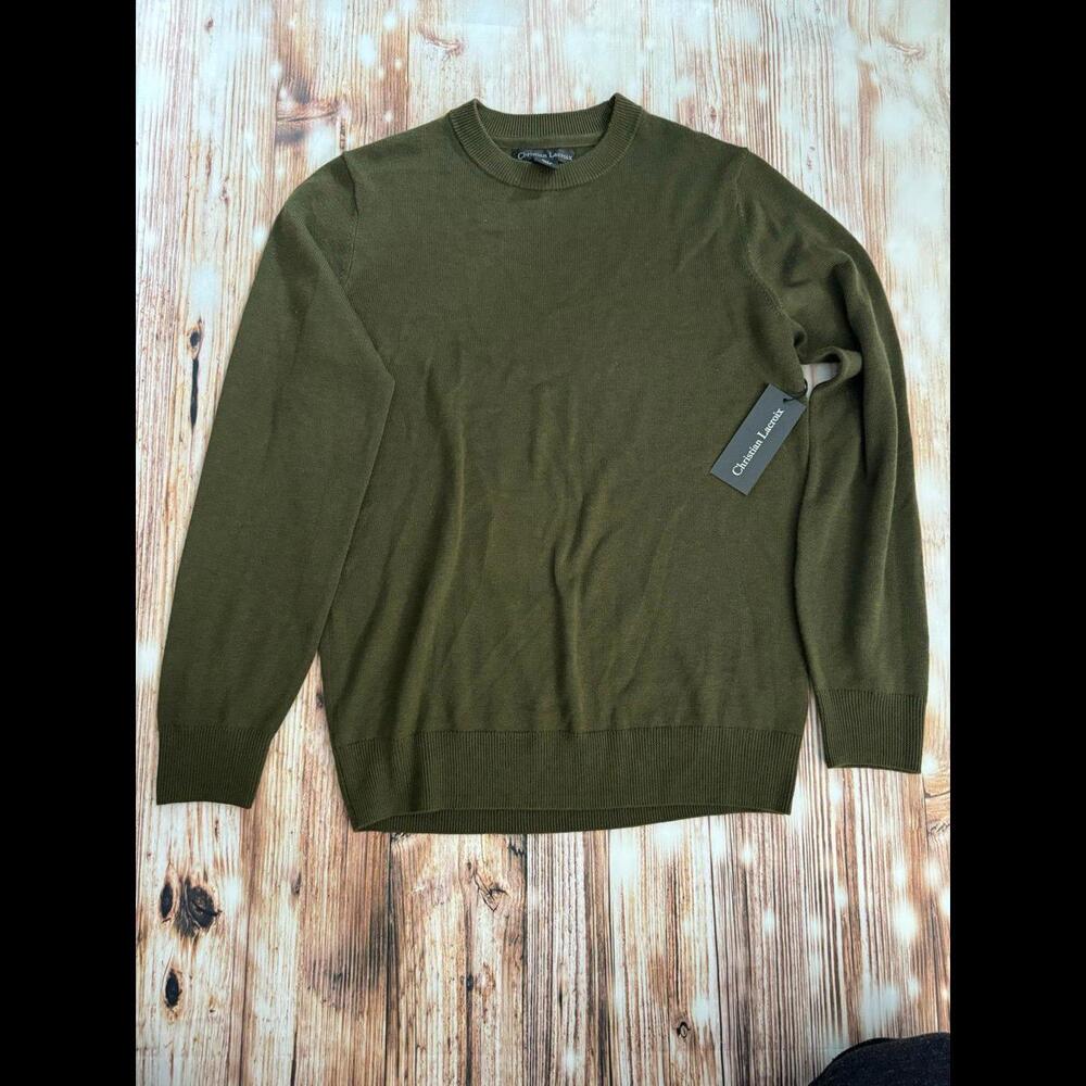 NEW Men Christian Lacroix Sweater Green Sz Small